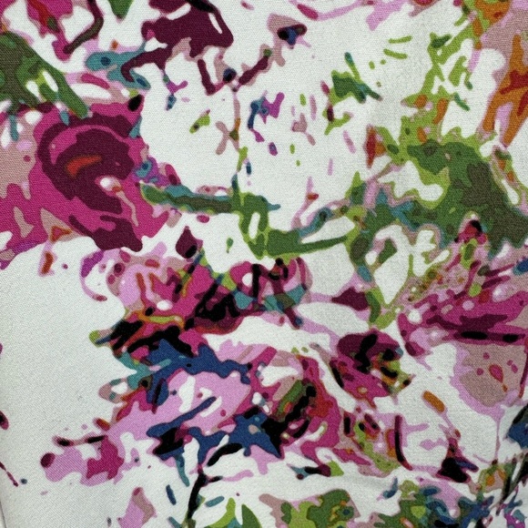 Liz Claiborne Pink and White Floral Capri Pants Size 6 Fairycore - Picture 3 of 6